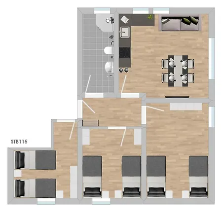 Stb115 Praktische Monteurwohnung